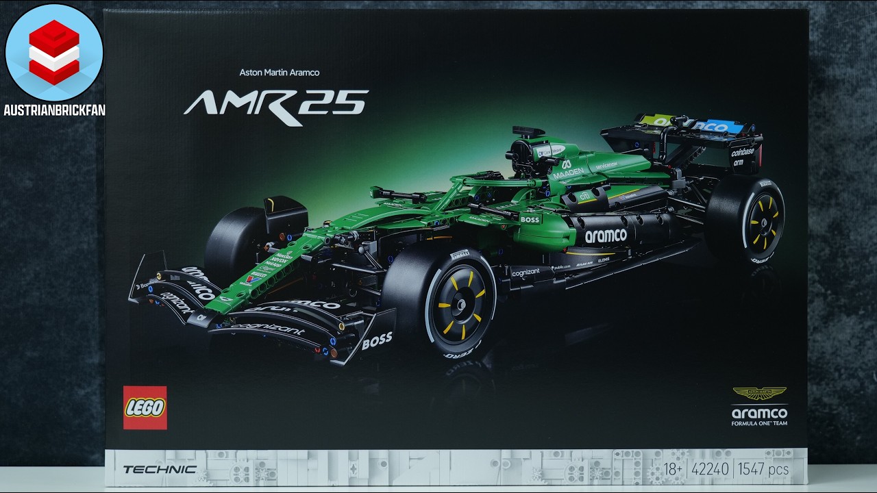LEGO Technic 42240 Aston Martin Aramco AMR25 F1 Car -  LEGO Speed Build Review
