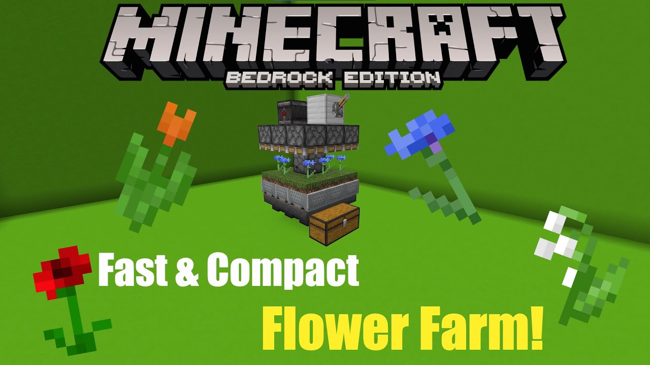 Super Fast and Compact FLOWER FARM! |Minecraft Bedrock 1.16+| [Tutorial]