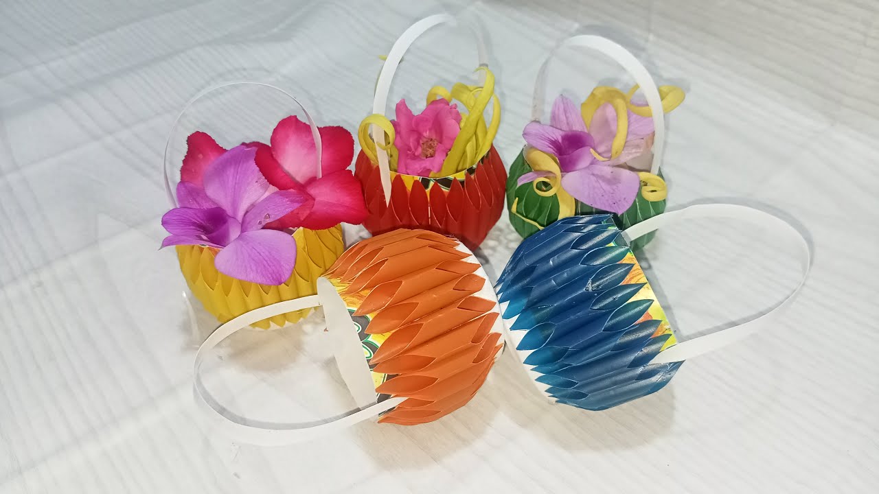 Kreasi Keranjang Bunga Dari Gelas Plastik