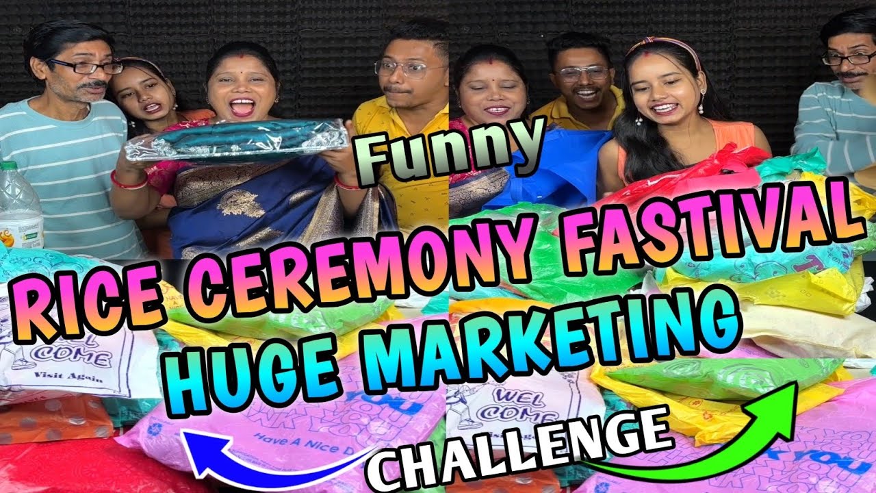 Separate Rice Ceremony Fastival Huge Marketing Funny Challenge With Family