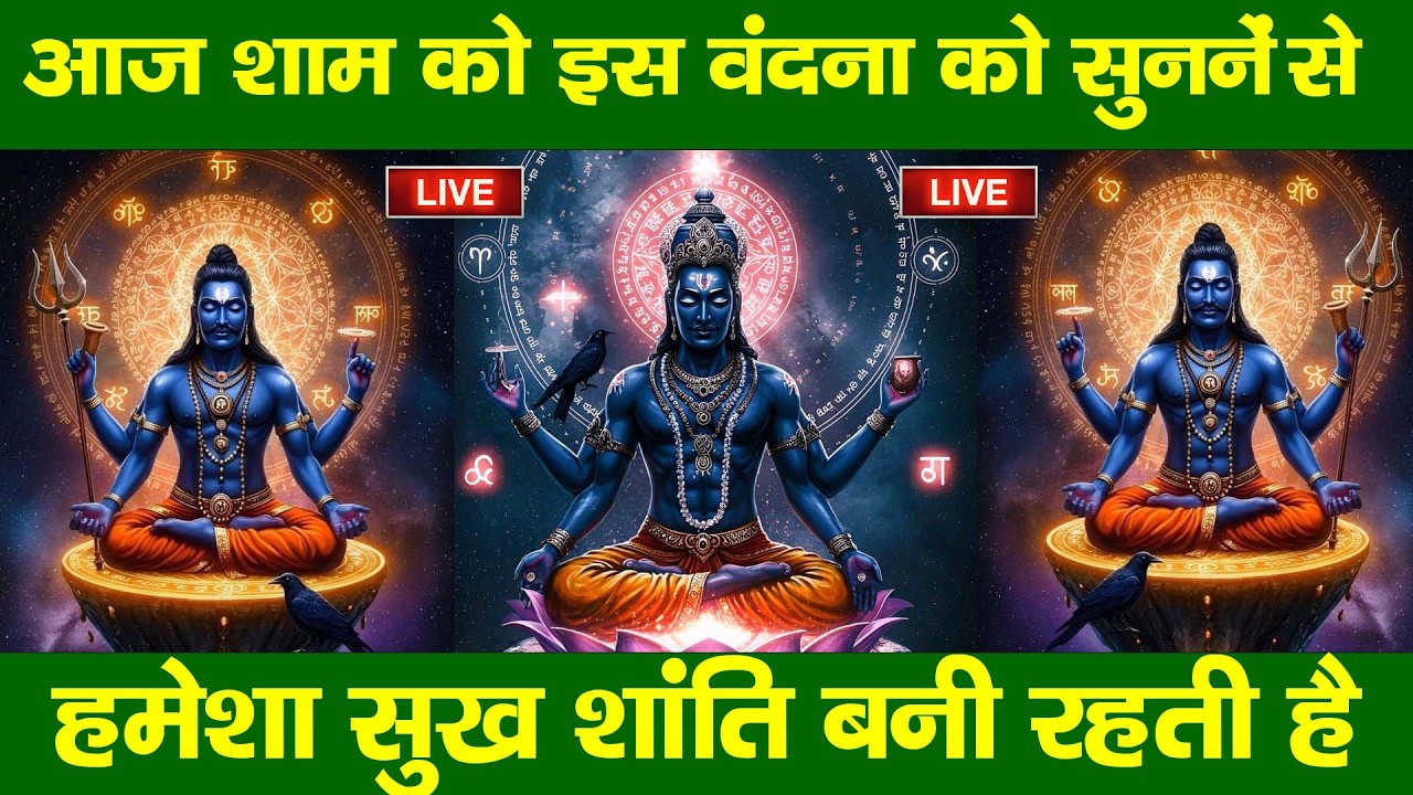 LIVE : शनिवार संध्या भक्ति -आज शाम इस वंदना को सुनने से शनिदेव प्रसन्न होकर सभी मनोकामनापूर्ण करते ह