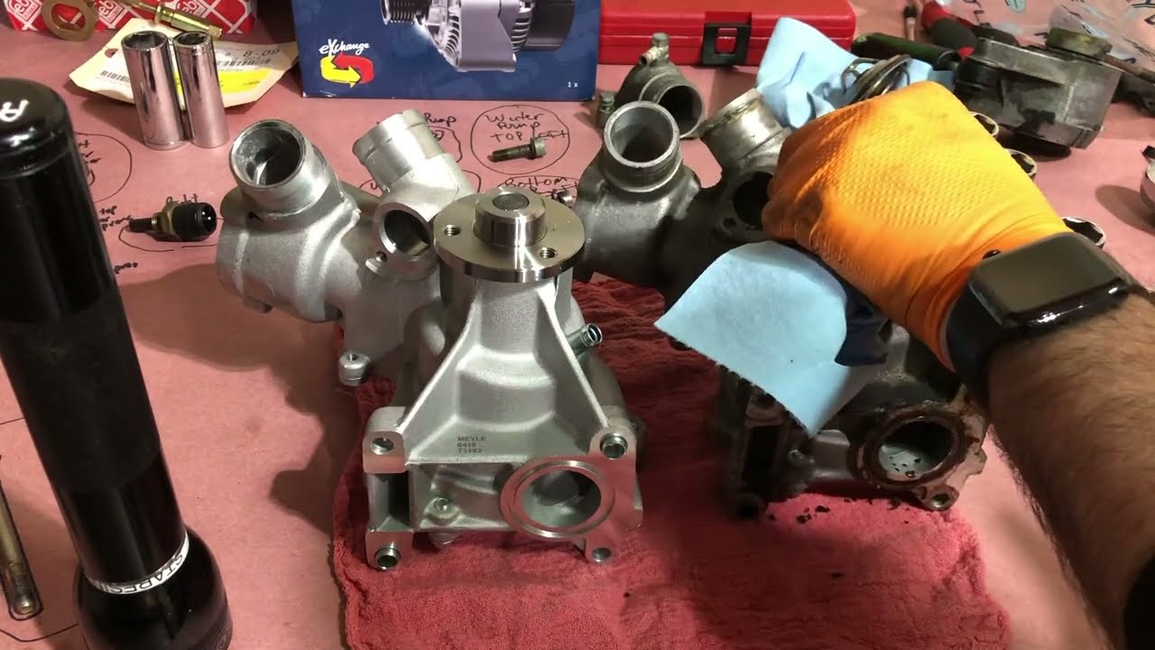 Mercedes Water Pump Replacement with Meyle Pump 1994 Mercedes C280 W202 M104