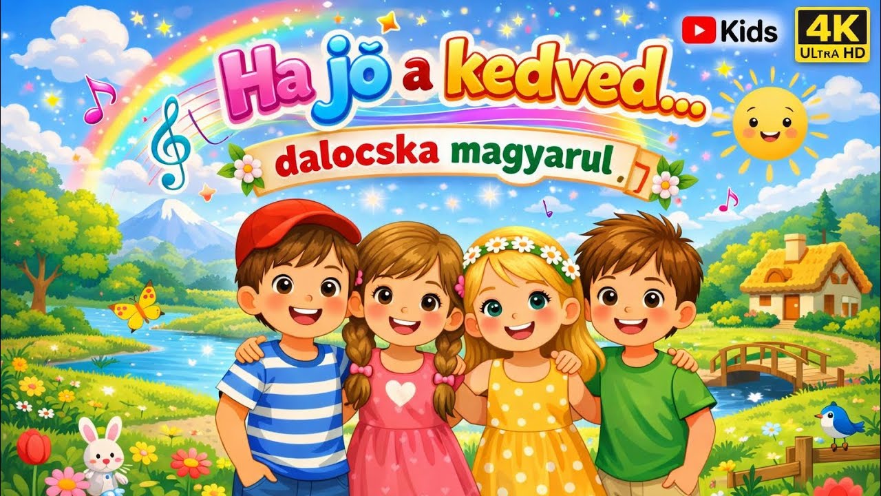 Ha jó a kedved vidám dalocska óvodásoknak magyarul  4K 
