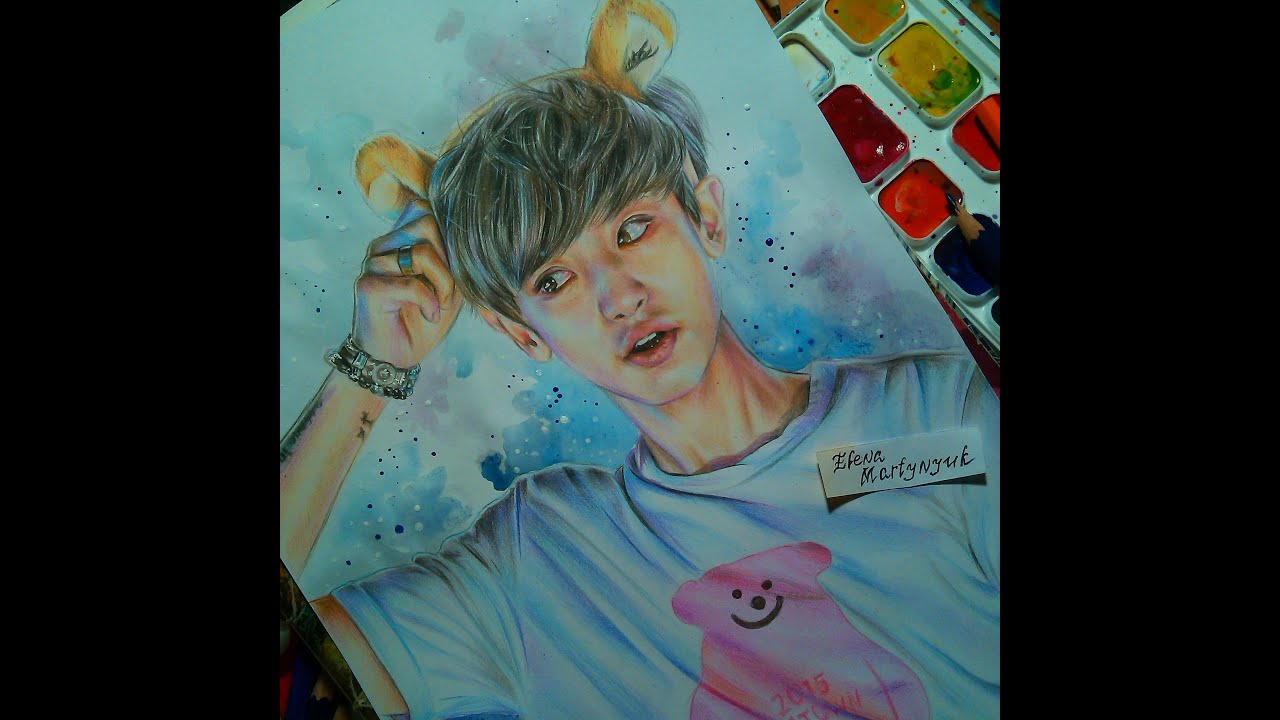 EXO ChanYeol drawing (by Elena Martynyuk)