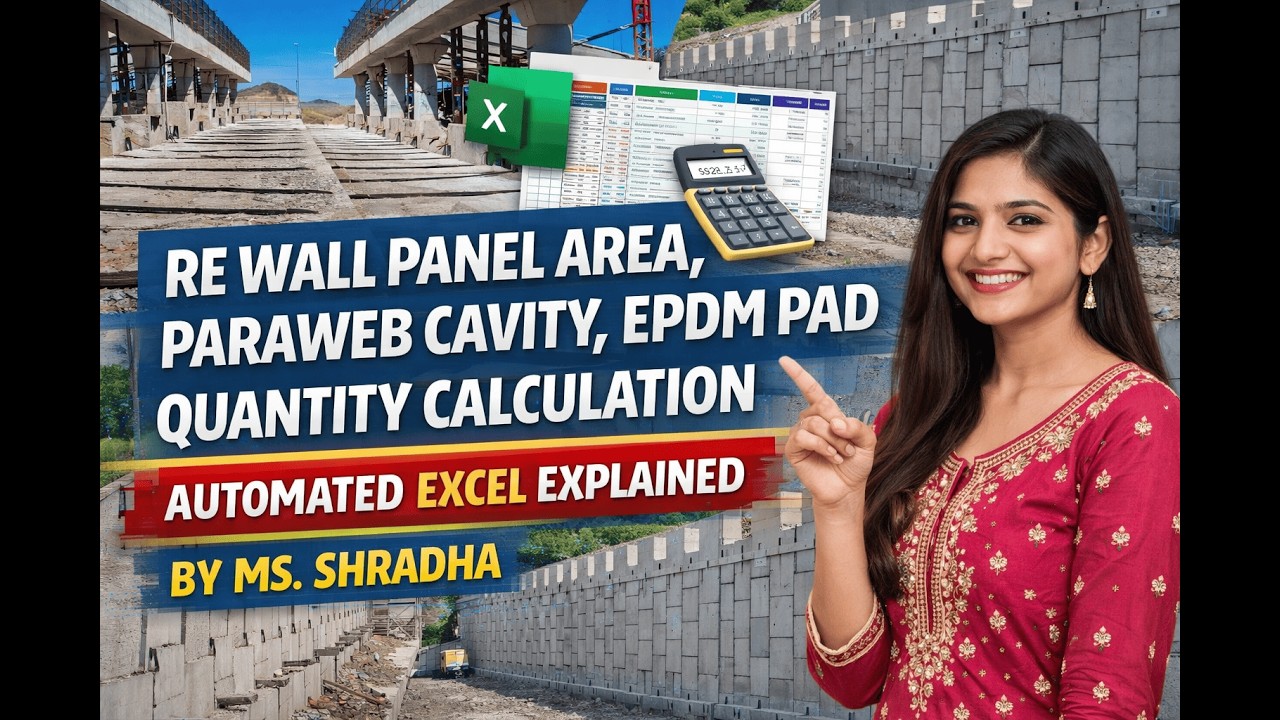 Live RE Wall Panel Area, Paraweb, Cavity, EPDM Pad Qty Calculation Automated Excel by Ms.Shradha