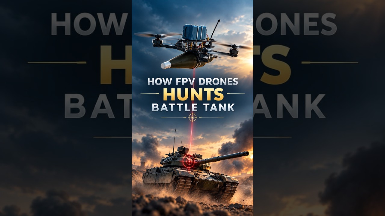 How FPV Drone Hunts a Tank?
