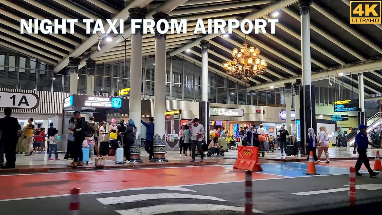 from Soekarno Hatta Int'l Airport T1 to JORR 2 [Jakarta Outer Ring Road]❗🚗Night riding online taxi❕