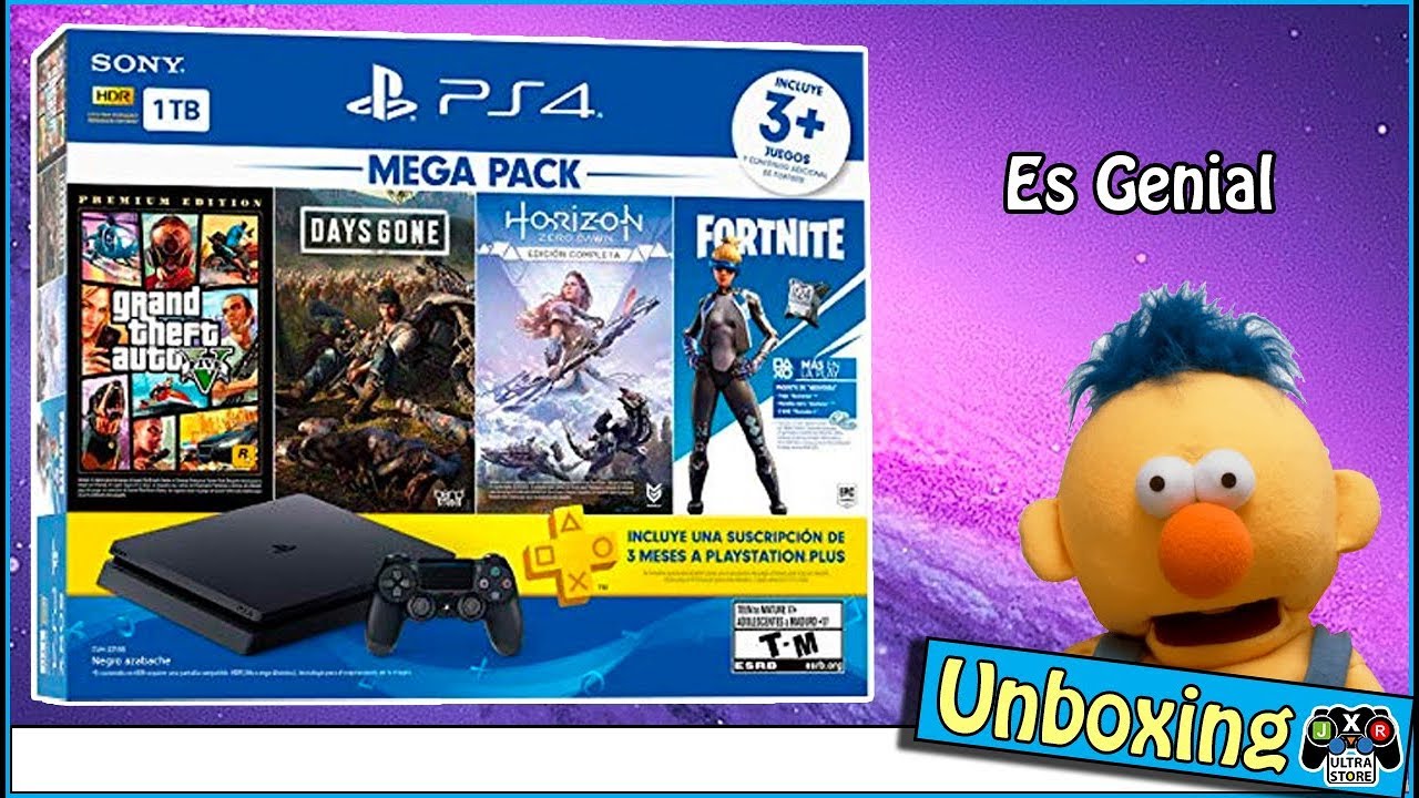 Unboxing Mega Pack Ps4 Slim Gta - DaysGone - Horizon El Mejor Blundle de Sony Para Navidad - JxR