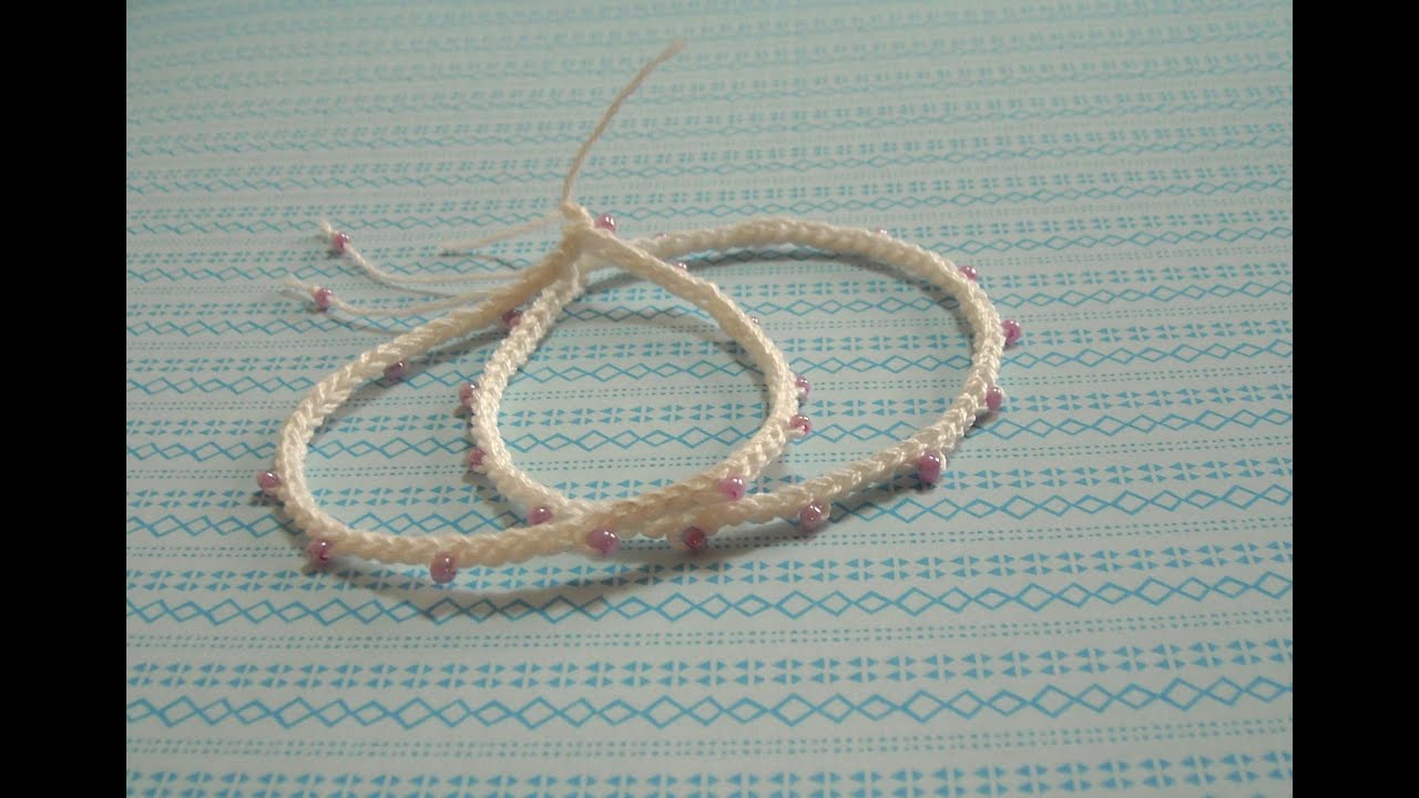 Πλεκτο Ευκολο Βραχιολακι/ Crochet Easy Bracelet Tutorial