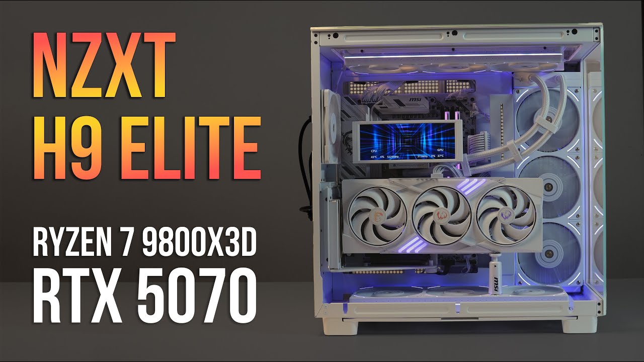 NZXT H9 Elite White ATX 2k Gaming Build | Ryzen 7 9800X3D | RTX 5070
