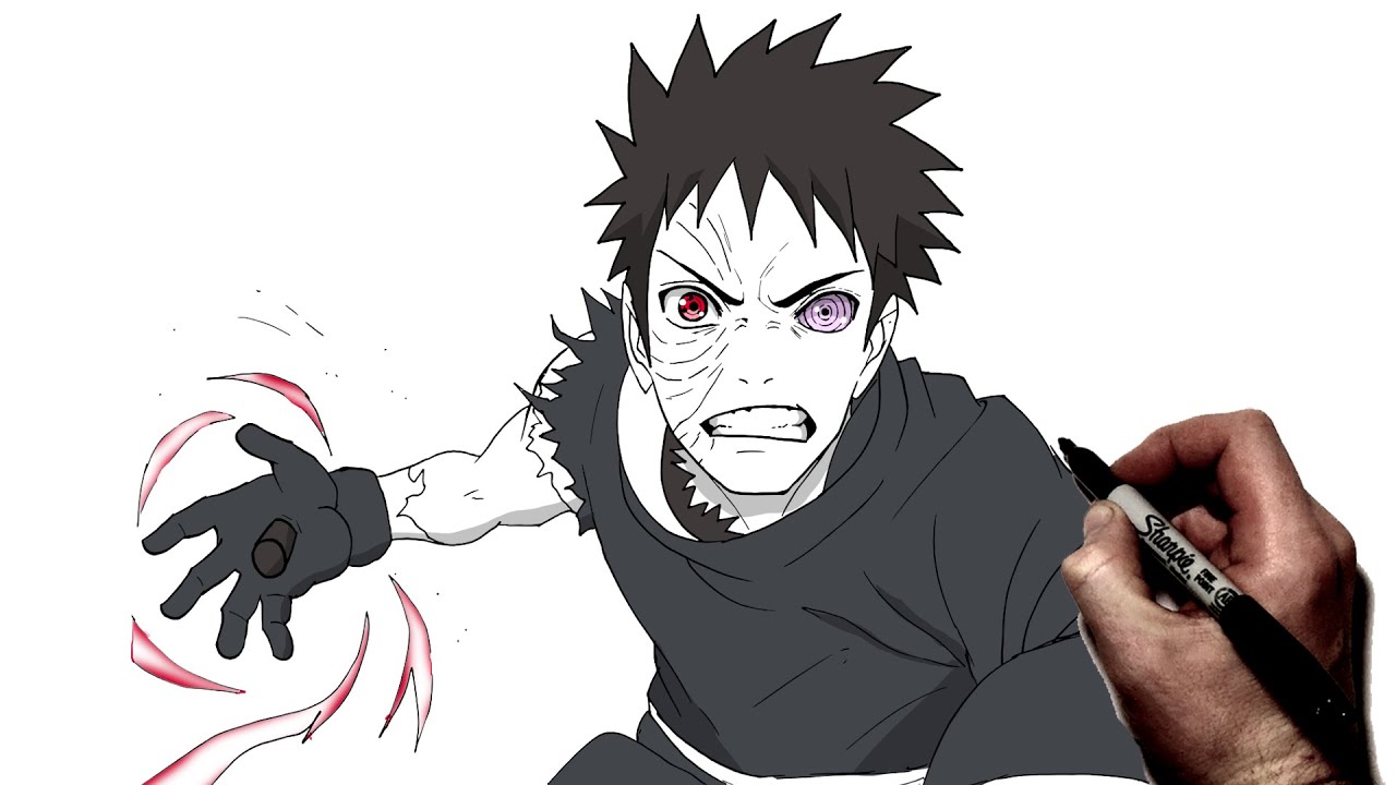 How To Draw Obito No Mask | Step BY Step | Naruto