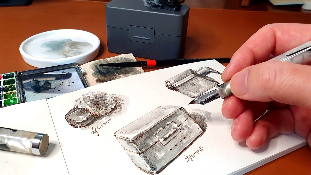 Fountain Pen Sketch – DJI Mic
