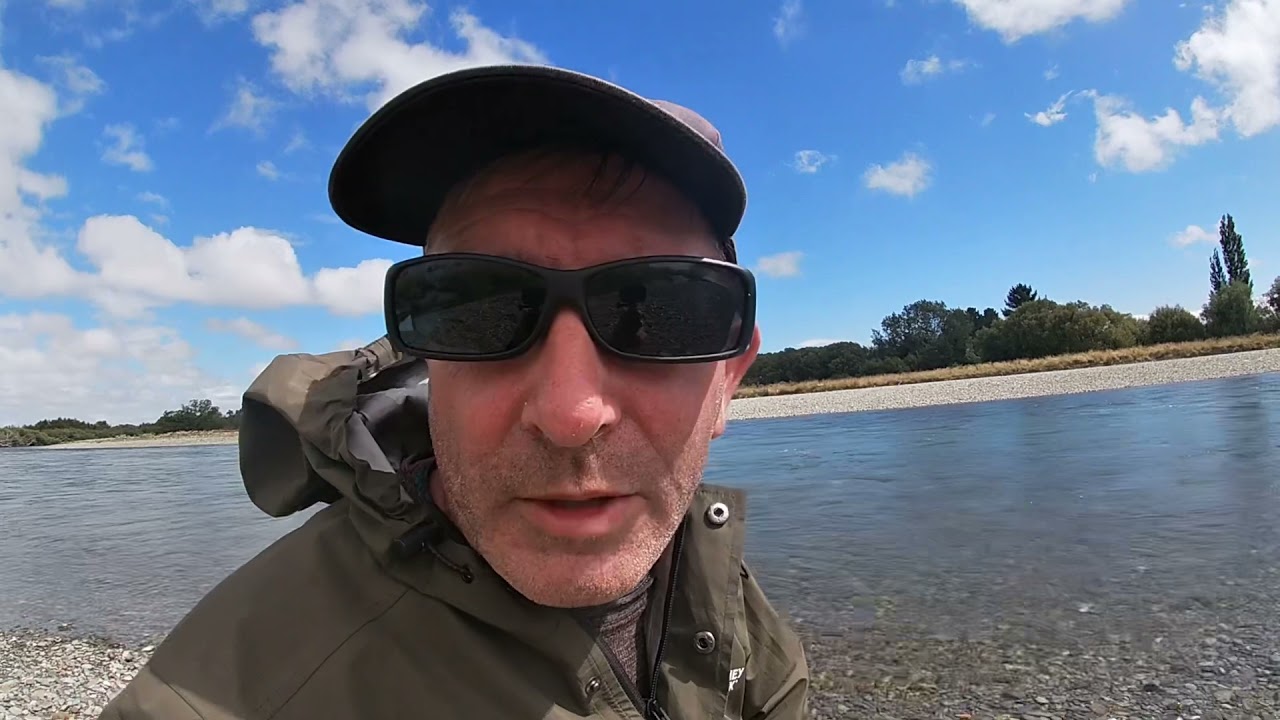 A small brown trout on the Oreti River