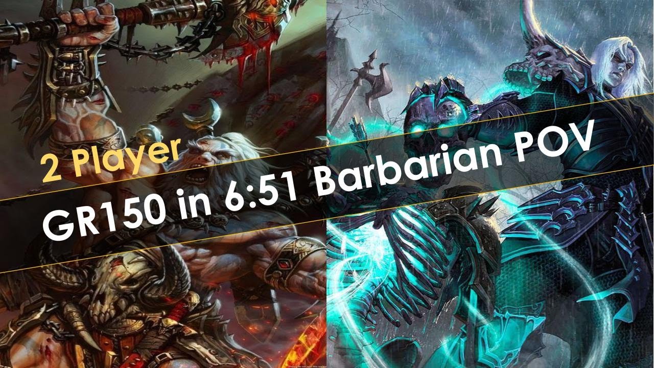 Diablo 3 Season 22 GR150 2 Player in 6:51 Barb POV