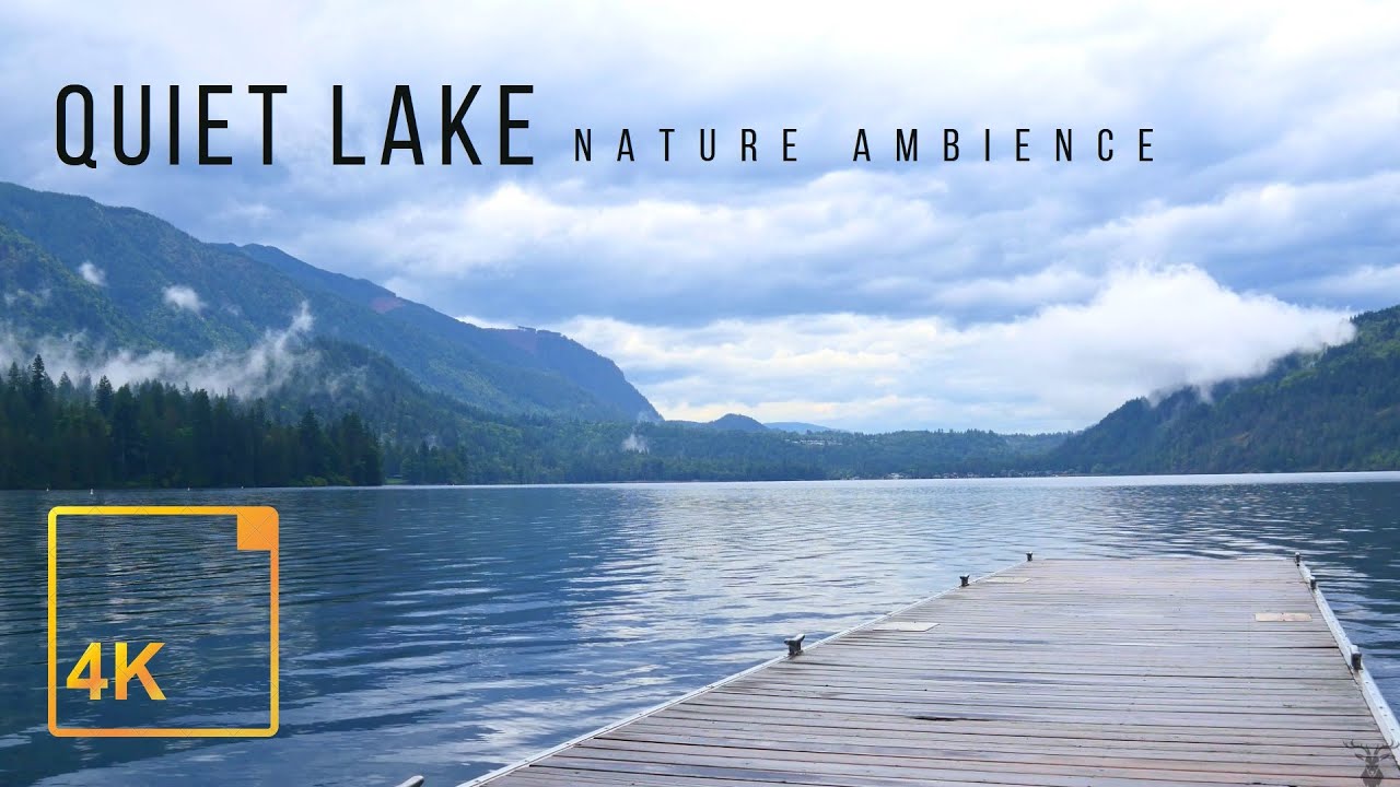 Quiet Lake in 4K - Calm Lake, Gentle Water Sounds For Relaxation