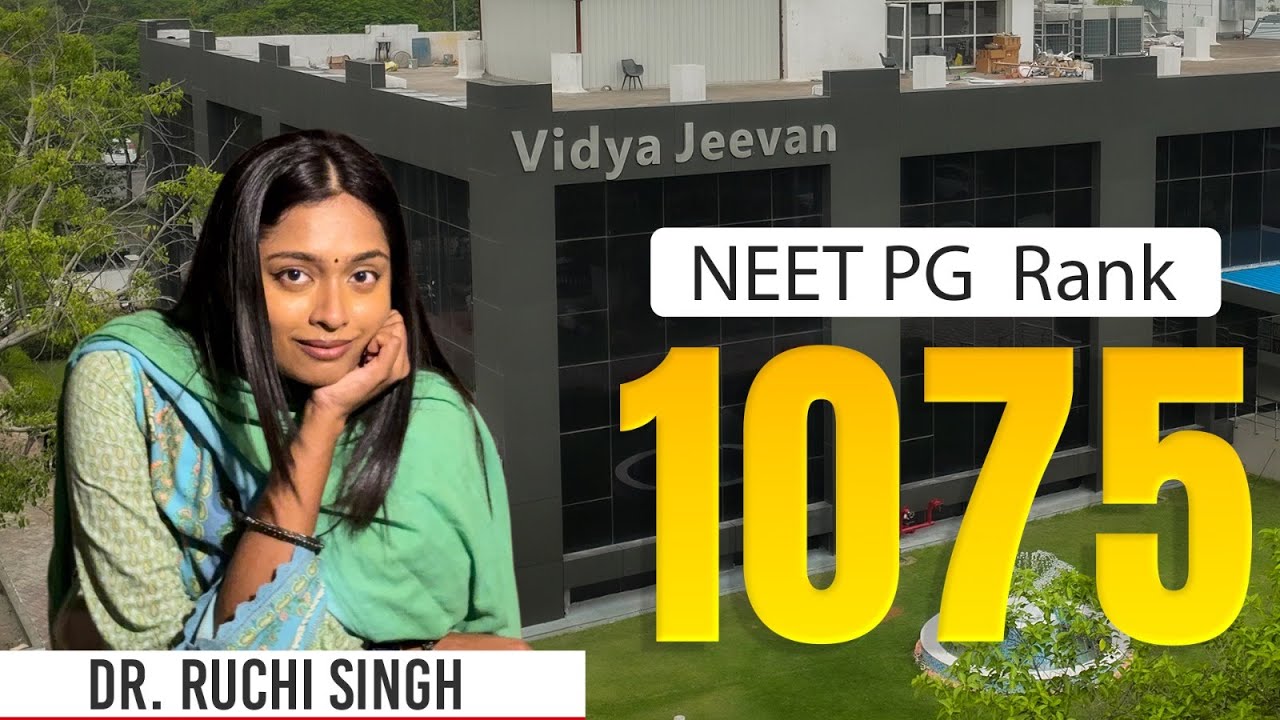 AIR 1075 Dr. Ruchi Singh | NEET PG 2025  Achiever's Journey at Vidya Jeevan