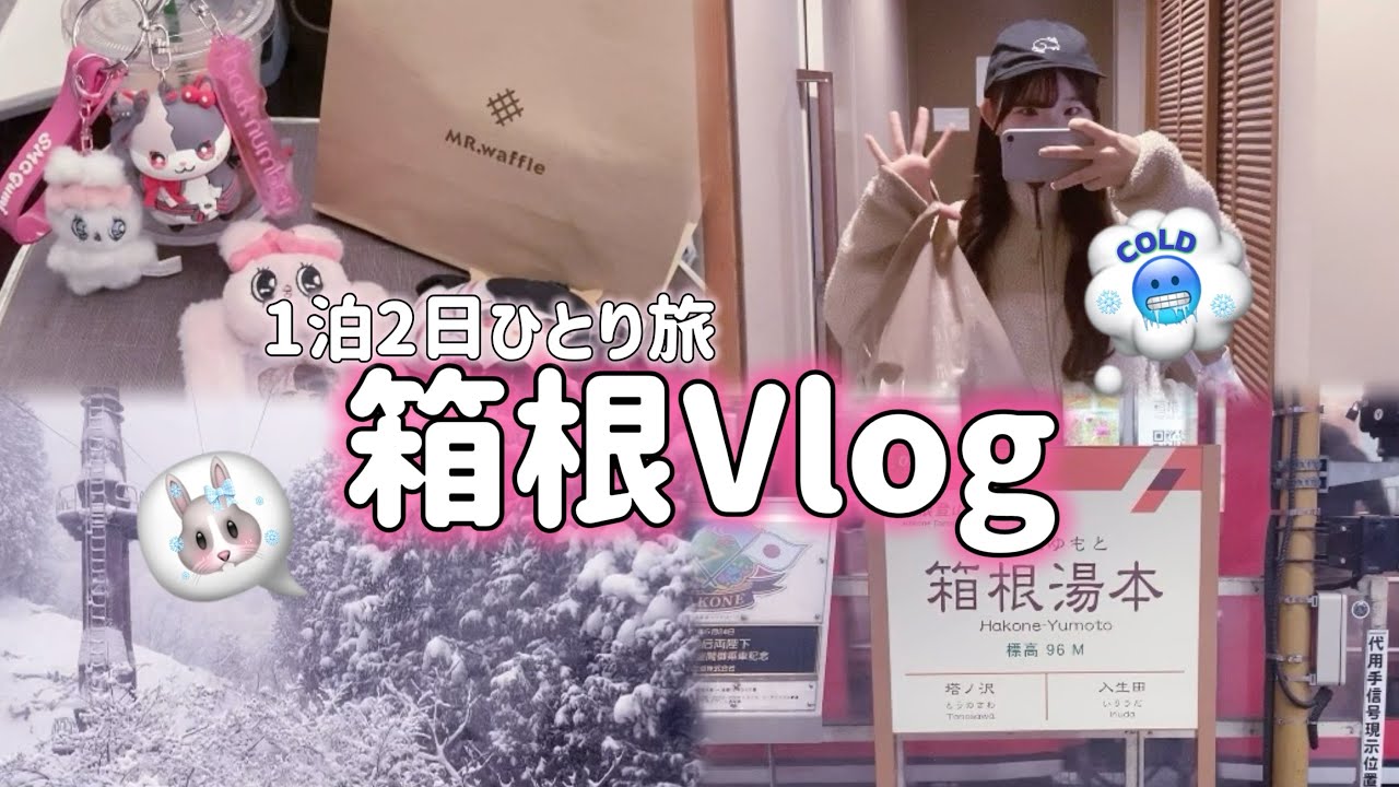 女子高生のひとり旅箱根Vlog♨️💖￤初投稿￤08￤ljk￤旅行￤温泉￤大涌谷￤ロマンスカー