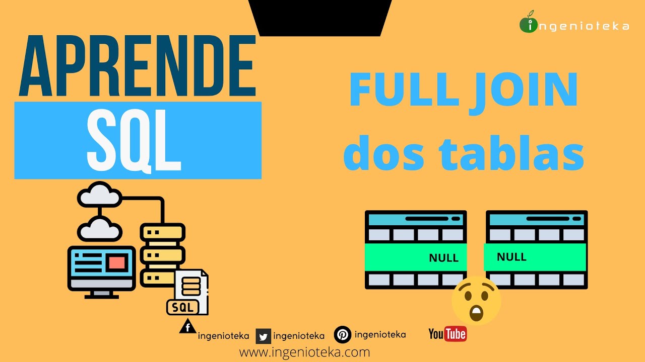 🤖24: Como RELACIONAR dos tablas  con FULL JOIN o FULL OUTER JOIN | @Ingenioteka