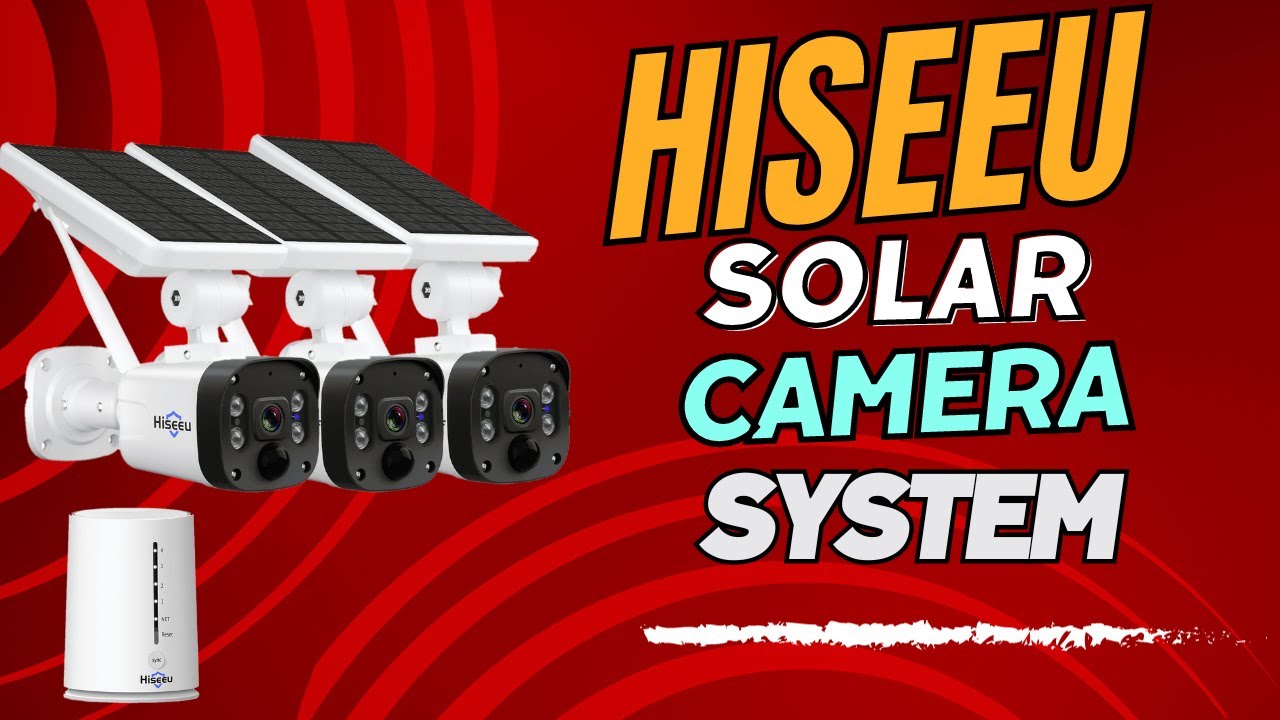 Hiseeu Wireless Security Solar Camera System Battery Powered PIR Detection Waterproof EseeCloud APP
