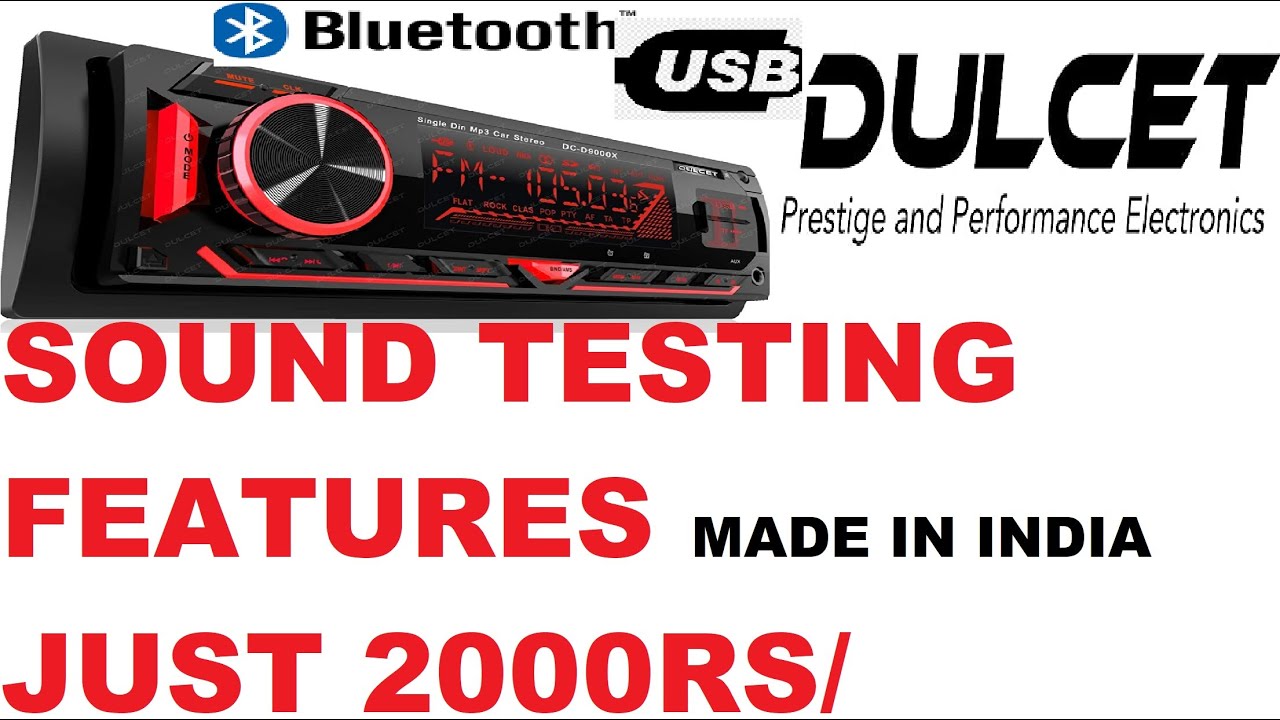 DULCET CAR STEREO SOUND TESTING //Dulcet DC-D9000X 220W  Single Din Mp3 Car Stereo//