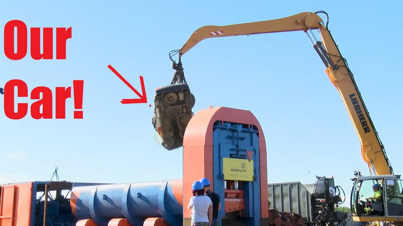 We Crushed Our Car with 1000 TON Hydraulic Scrap Cutter