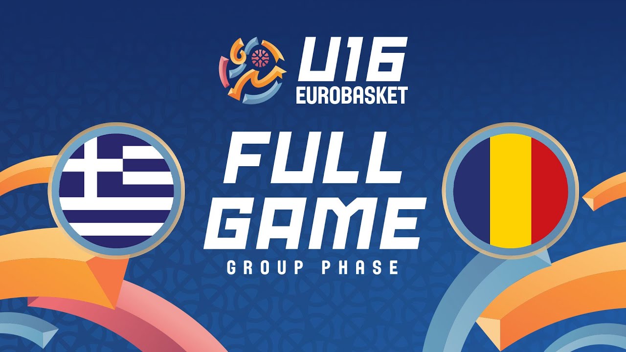 Group Phase | Greece v Romania | Full Basketball Game | FIBA U16 EuroBasket 2025