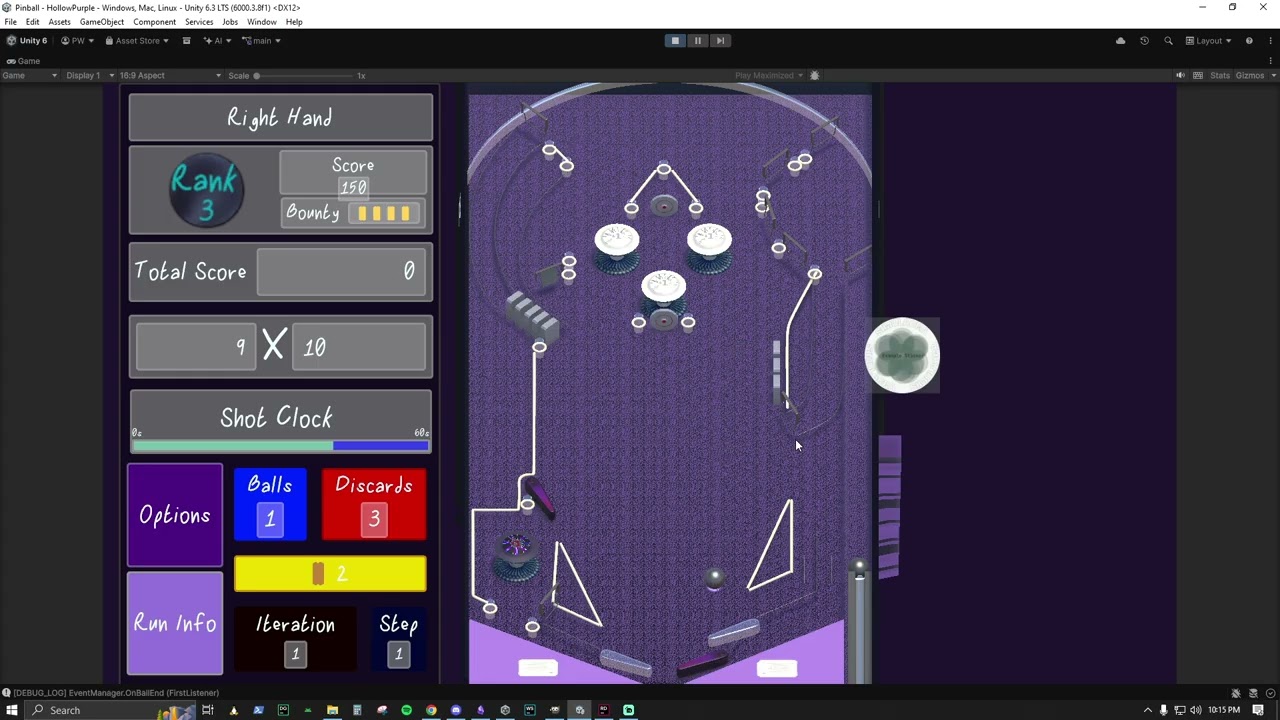 Day 25 (or 22?) of making unedited updates for my Balatro Inspired Pinball Roguelite Simulacra