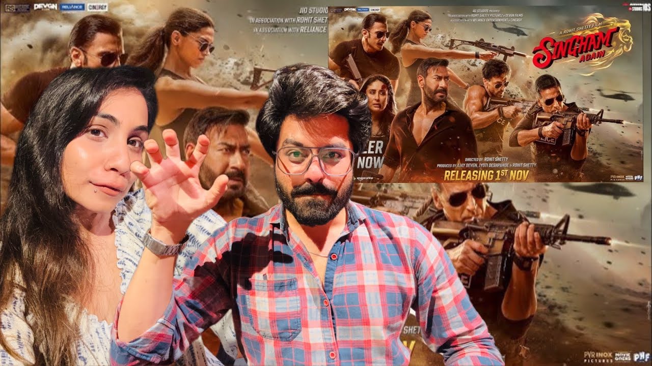 Singham Again | Official Trailer | A Rohit Shetty Cop Universe | Reaction | RISHI MUNI