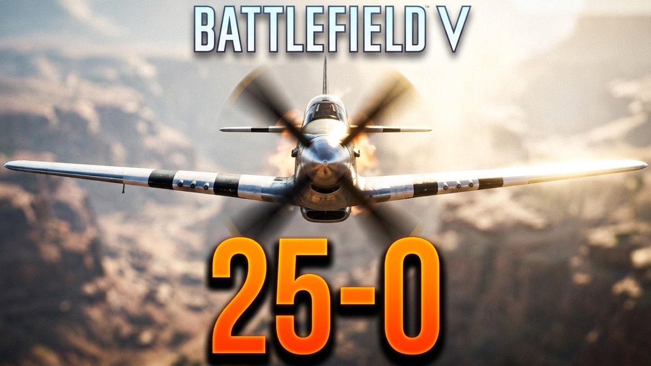 Battlefield V Game Play No Commentary | Mustang P51D Plane | Alsundan Map | 25-0