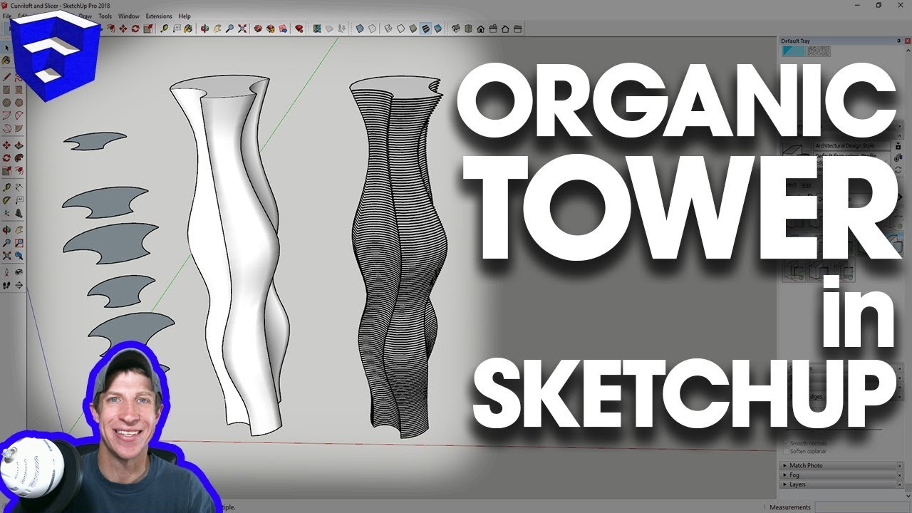 CREATING SLICED ORGANIC SHAPES in SketchUp with Curviloft and Slicer