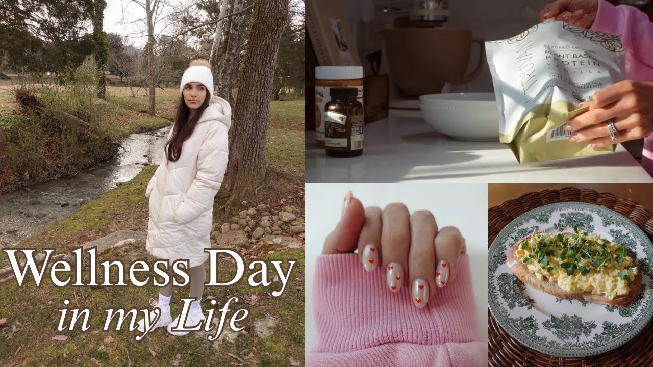 Wellness Day in my Life | 5am routine, eats and drinks, valentines inspo, whole food recipes 🥗👟💕⛄️