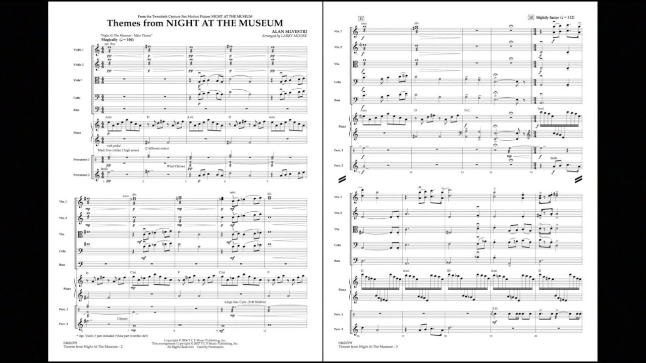 Themes from Night at the Museum by Alan Silvestri/arr. Larry Moore