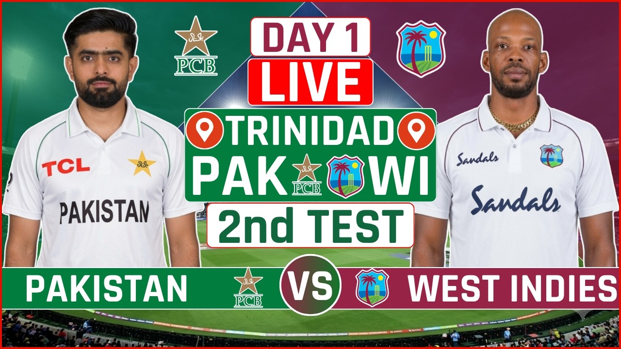 Pakistan vs West Indies 2nd Test Live Score | PAK vs WI 2nd Test Day 1 Live Audio Commentary