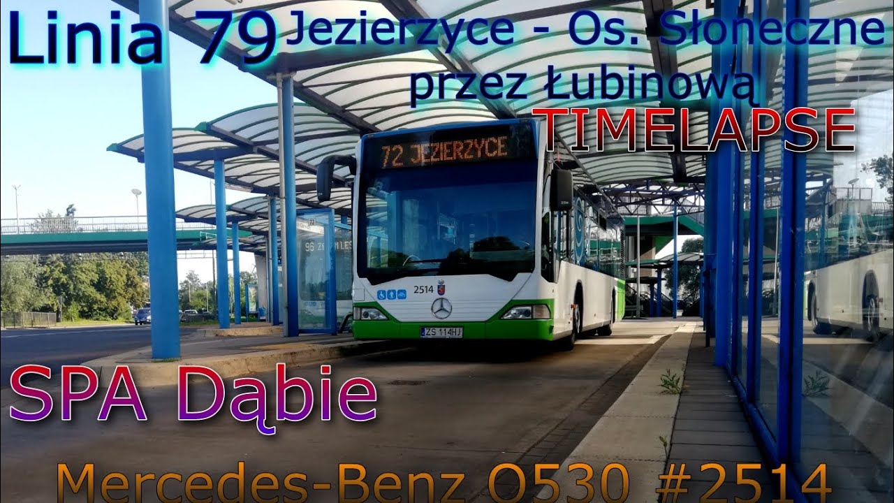 [TIMELAPSE] SPA Dąbie: Linia 79 Jezierzyce - Os. Słoneczne przez Łubinową (MercedesBenz O530 #2514)