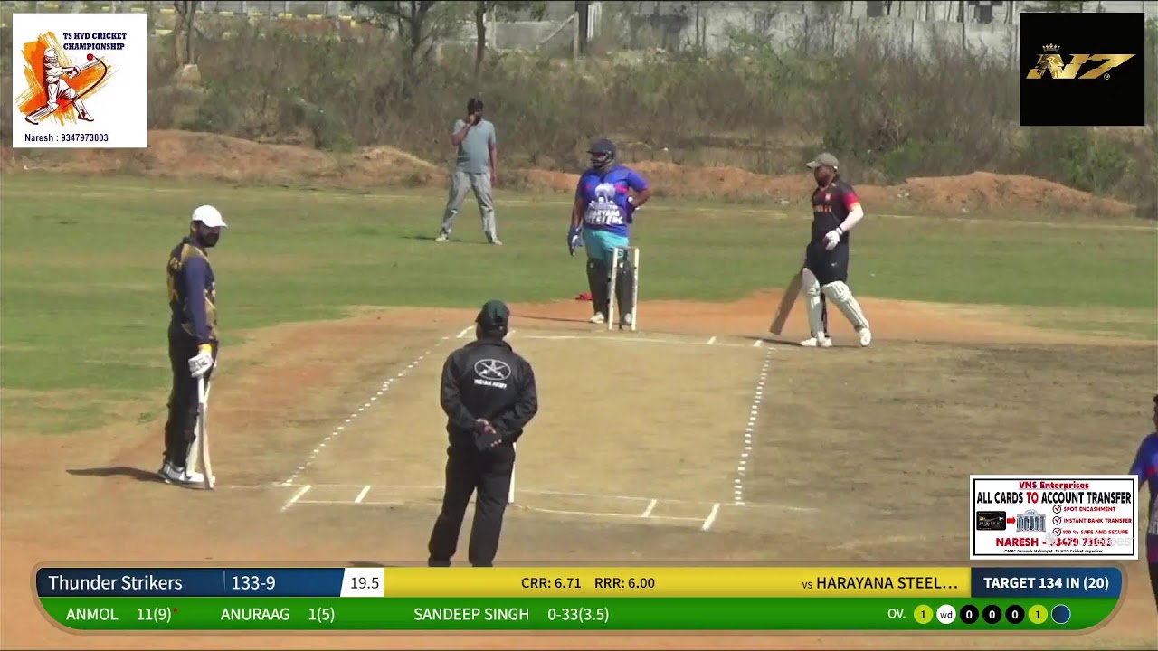 TS HYD Cricket Championship-Season-26 / Thunder Strikers vs Haryana Steelers / Match No 04