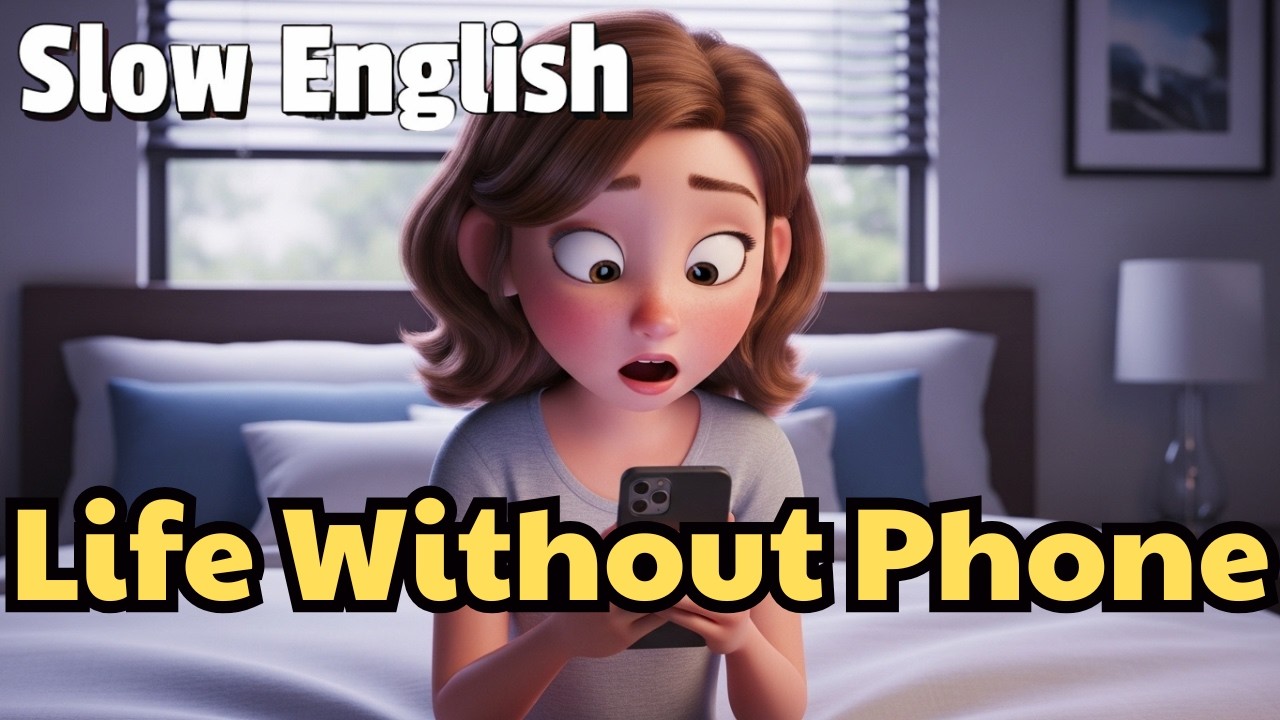 A Day Without My Phone 📵 Easy English Story (Slow A2)