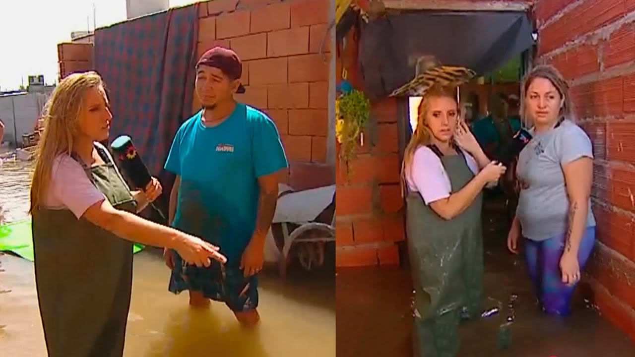 BAHÍA BLANCA ARRASADA: Paula Bernini recorrió las casas que aún están bajo el agua