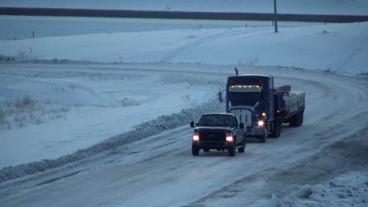 Ford F250 pulls semi uphill