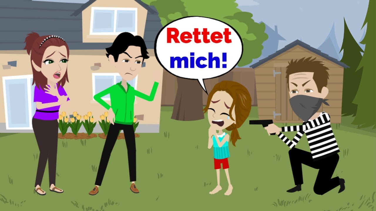 Deutsch lernen | Simple German Speaking Practice with Animation | Learn German Conversation [A2-B1]