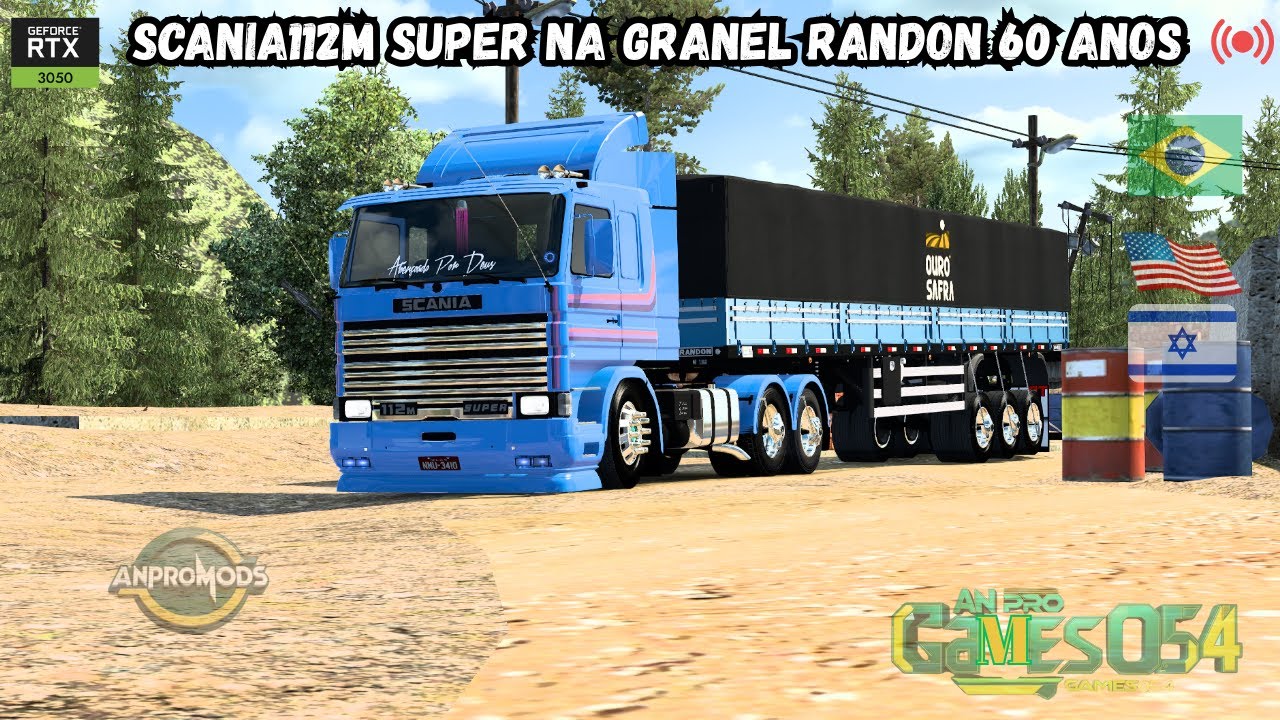 #ETS2 SCANIA 112 M SUPER NO PUXE DA RANDON 3 EIXOS TRANSPORTANDO BATATAS