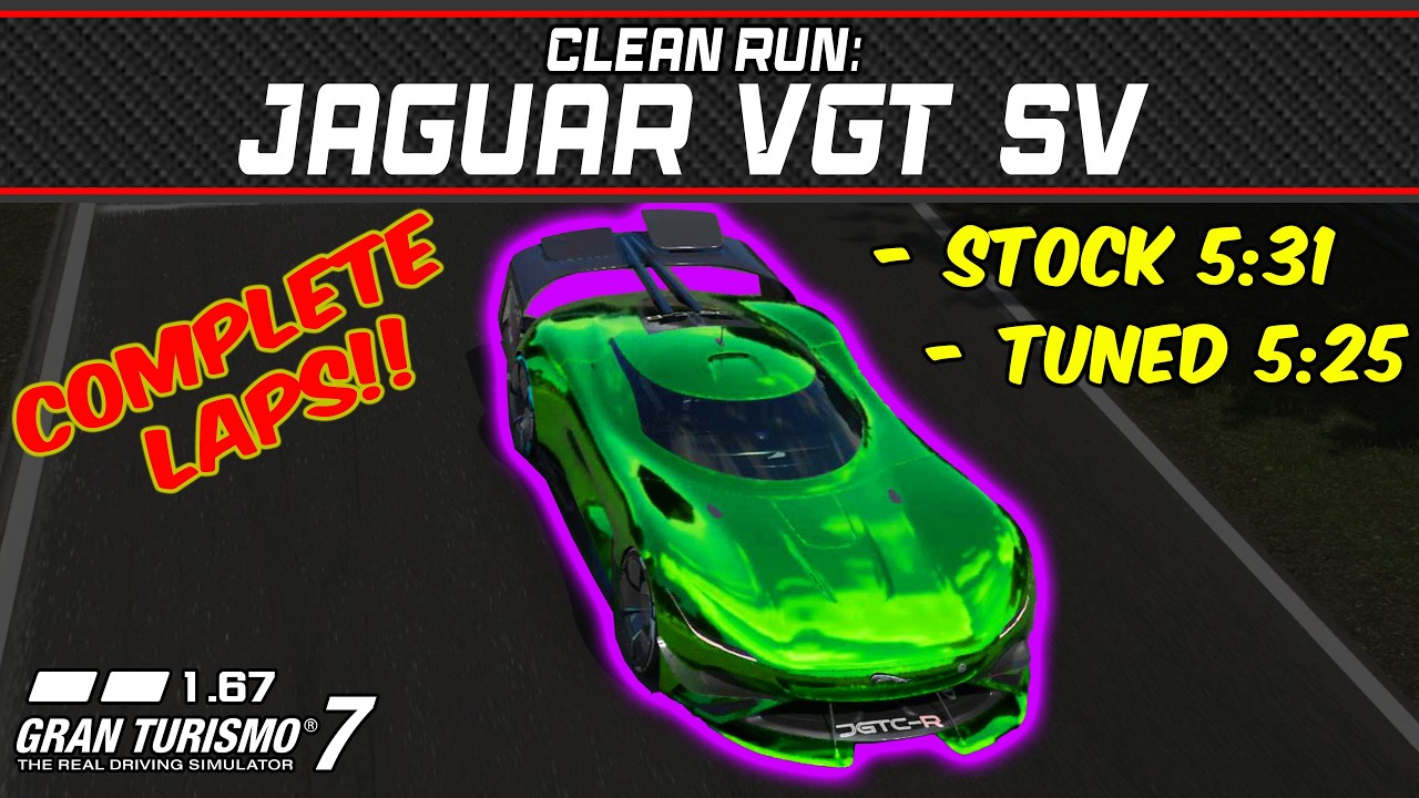 GT7 - Clean Run: Jaguar VGT SV - Gran Turismo 7 - 1.67