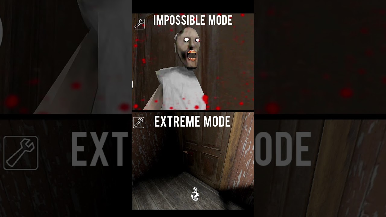 Granny in impossible mode vs extreme mode #shorts #granny #shortsfeed