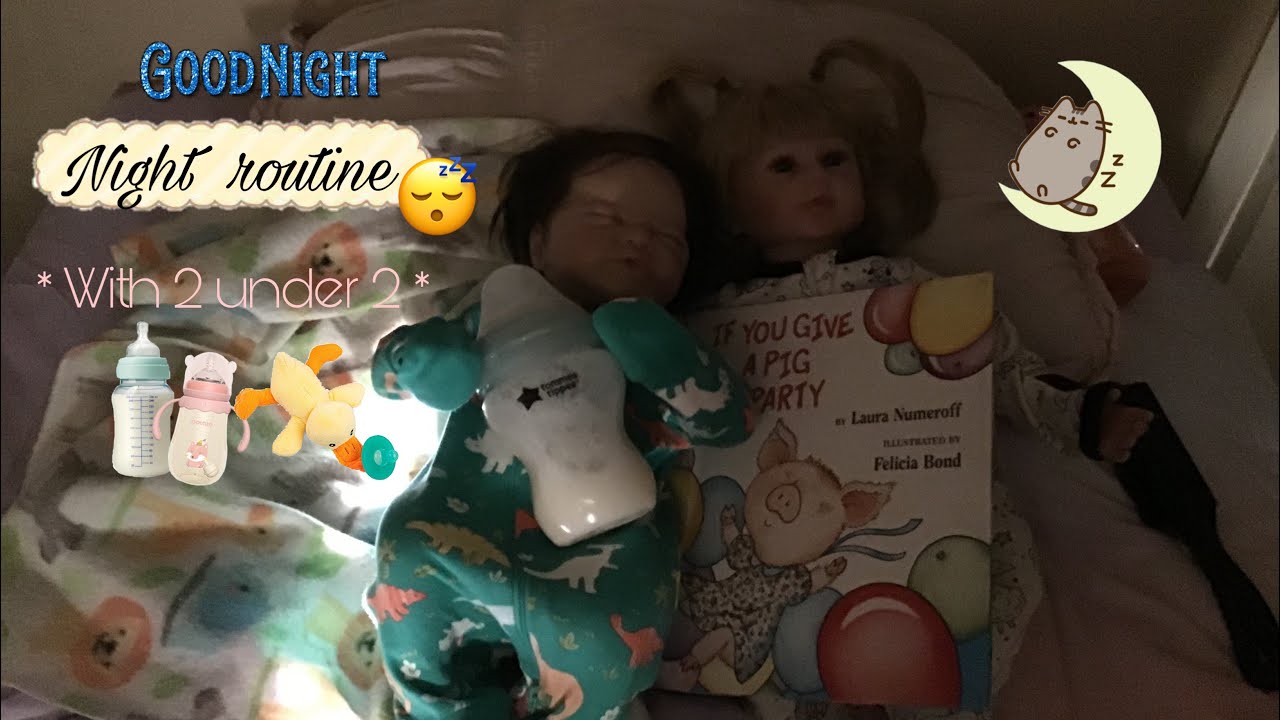 Evening routine with 1yr and 1 month old!🌜⭐️ Feeding, Bath, Hair wash, | REBORN ROLEPLAY!