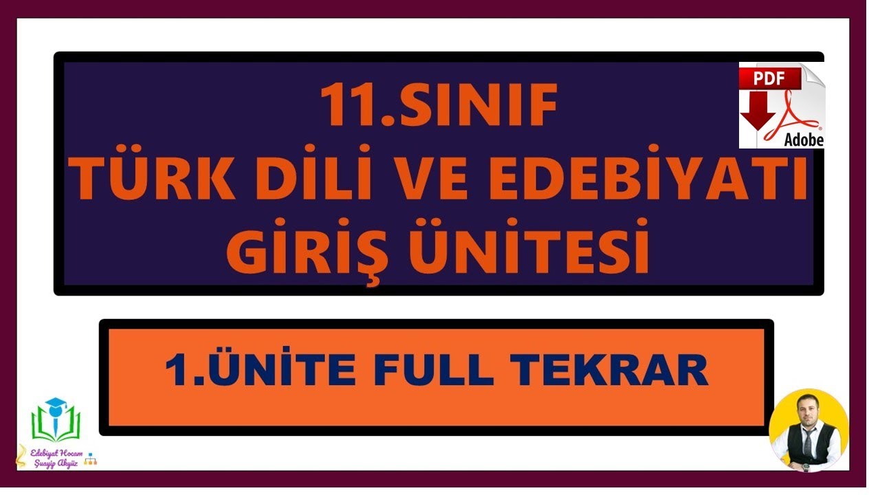 11.Sınıf Türk Dili ve Edebiyatı Giriş Ünitesi Full Tekrar