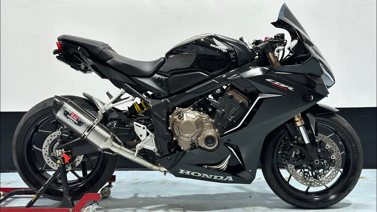 Honda Cbr650r 2021 Exhaust sound Yoshimura r77 stainless slip on