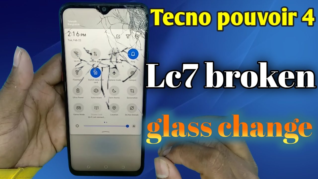 Tecno pouvoir 4 (LC7) broken glass replacement, Tecno pouvoir 4 (LC7) disassembly