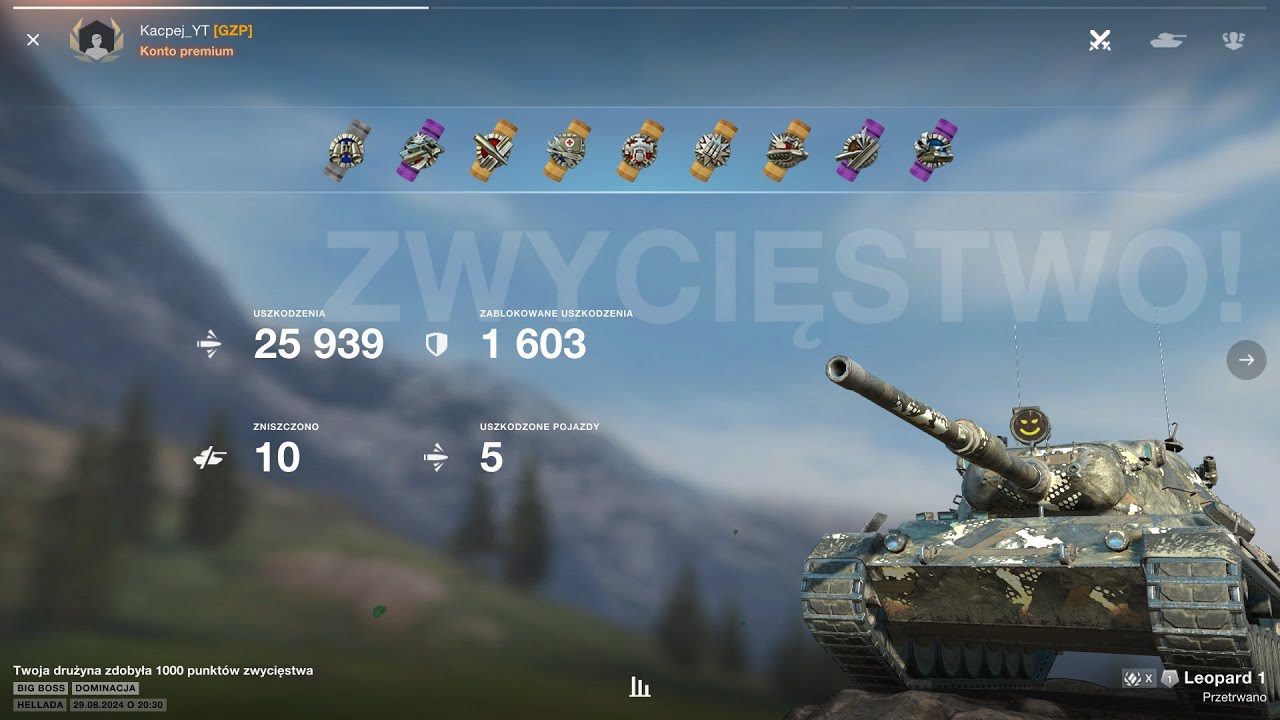 WoT Blitz Leopard 1 Big Boss 26k dmg 10kills