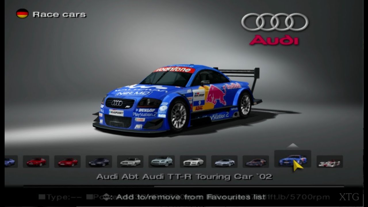 Gran Turismo 4 - Audi Car List HD PS2 Gameplay