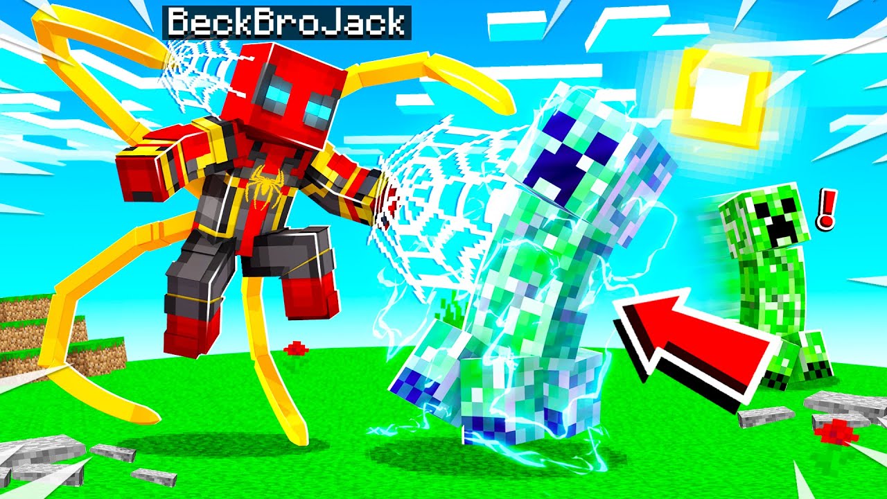 Playing MINECRAFT As IRON SPIDER!