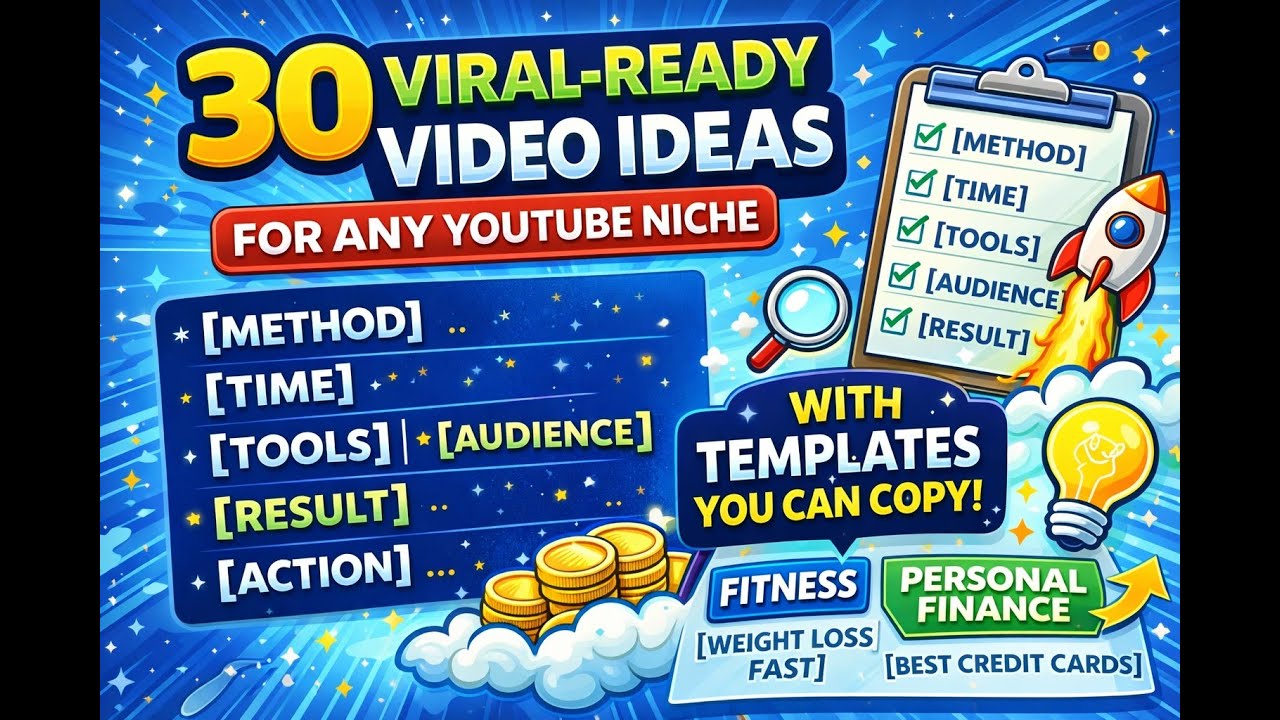 30 VIRAL-READY VIDEO IDEAS FOR ANY NICHE (COPY-PASTE TEMPLATES)